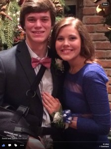 James and his date Annie on their way to Winter Formal. Wish I could see him dancing to "Staying Alive!"