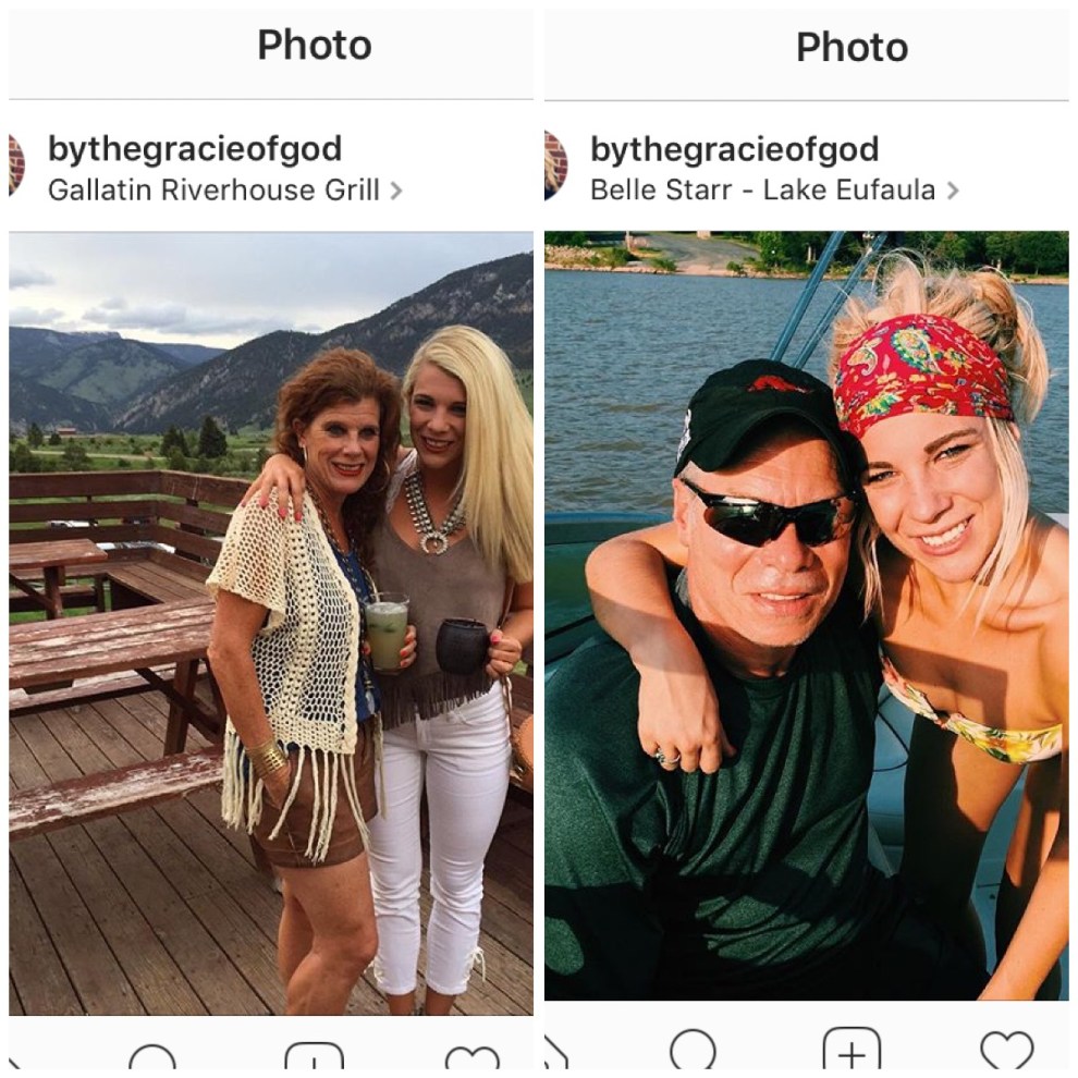 * All family photos courtesy of Gracie's Instagram account